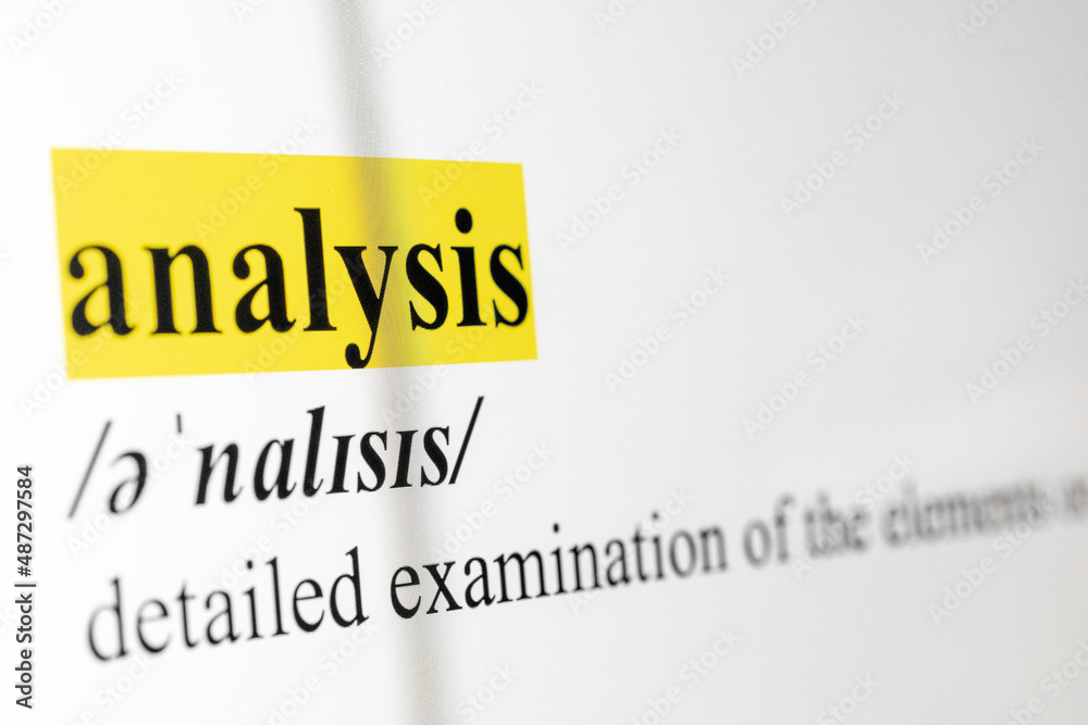 Poster Analysis Text Macro Shot Highlighted in Yellow Color On Computer Screen