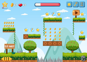 A game template nature scene