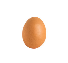 fresh brown egg isolated on white background.