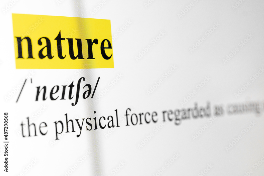 Poster Nature Text Macro Shot Highlighted in Yellow Color On Computer Screen