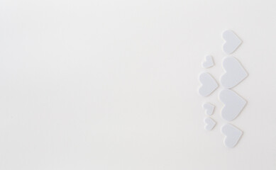 白い背景、ハート