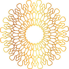 Mandala royal design, golden flower decoration art, background design and pattern