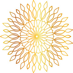 Mandala royal design, golden flower decoration art, background design and pattern