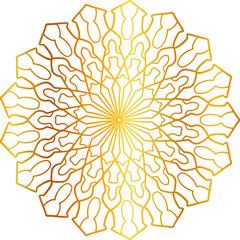Fototapeta na wymiar Mandala royal design, golden flower decoration art, background design and pattern