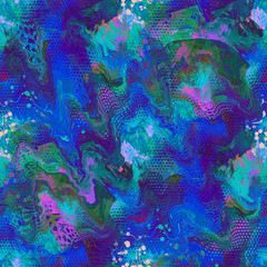 Wet ripple wavy fluid pattern. Smooth distorted liquid effect. Trendy artistic surface pattern design.