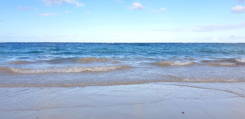 Ocean and Blue Sky. Summer Daytime Photo