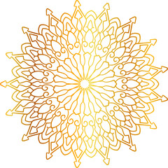 Mandala royal design, golden flower decoration art, background design and pattern