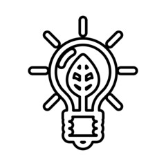 Eco lamp icon