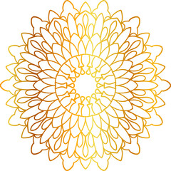 Mandala royal design, golden flower decoration art, background design and pattern
