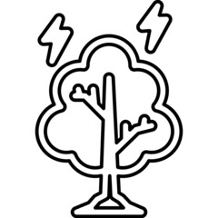 Thunder tree icon
