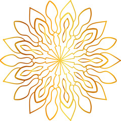 Mandala royal design, golden flower decoration art, background design and pattern