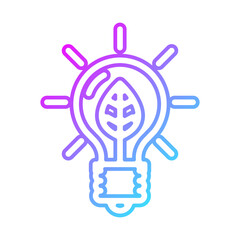 Eco lamp icon