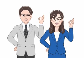 会社の社員の男女