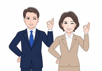 会社の社員の男女