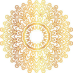 Mandala royal design, golden flower decoration art, background design and pattern