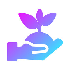Plant in hand icon