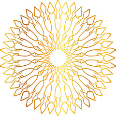 Mandala royal design, golden flower decoration art, background design and pattern