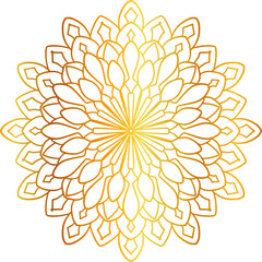 Mandala design, golden flower art, decoration, wedding, vintage