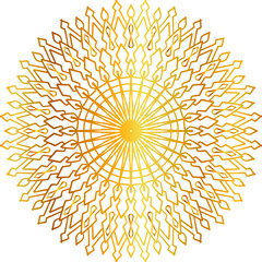Mandala design, golden flower art, decoration, wedding, vintage