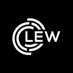 LEW letter logo design on black background.LEW creative initials letter logo concept.LEW vector letter design.