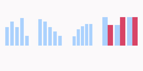 Fototapeta premium graphs on white background for infographics