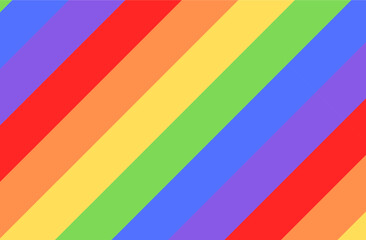 Background pattern diagonal stripe design of colorful rainbow flag or pride flag, banner of LGBTQ colors seamless vector. 