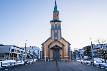 Arctic Cathedral in the center of Tromsø Norway