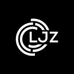 LJZ letter logo design on black background.LJZ creative initials letter logo concept.LJZ vector letter design.