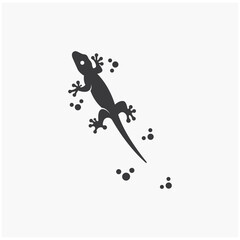 home lizard logo design, with vector logo design. type of lizard or gecko logo