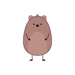 Fototapeta premium Bear cartoon vector. Cute bear mascot cartoon.