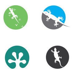home lizard logo design, with vector logo design. type of lizard or gecko logo