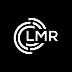 LMR letter logo design on black background.LMR creative initials letter logo concept.LMR vector letter design.