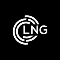LNG letter logo design on black background.LNG creative initials letter logo concept.LNG vector letter design.