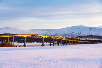 Bridge connecting the Troms&oslash; to its islands in Norway