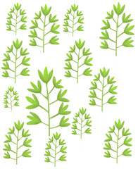 seamless pattern with green leaves