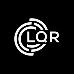 LQR letter logo design on black background.LQR creative initials letter logo concept.LQR vector letter design.