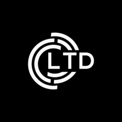 LTD letter logo design on black background.LTD creative initials letter logo concept.LTD vector letter design.