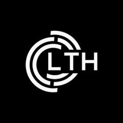 LTH letter logo design on black background.LTH creative initials letter logo concept.LTH vector letter design.
