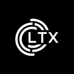 LTX letter logo design on black background.LTX creative initials letter logo concept.LTX vector letter design.