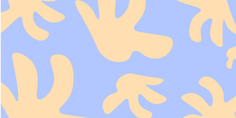 prints on blue background pattern