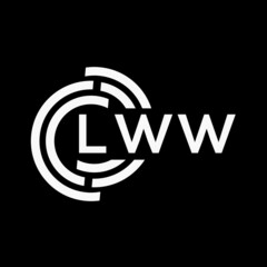 LWW letter logo design on black background.LWW creative initials letter logo concept.LWW vector letter design.
