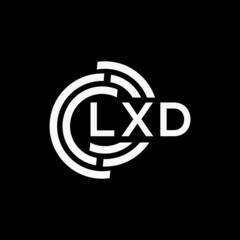 LXD letter logo design on black background.LXD creative initials letter logo concept.LXD vector letter design.