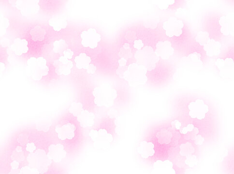 桜の花シルエット壁紙（シームレス）