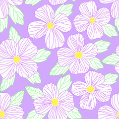 purple floral pattern, ditsy floral pattern. seamless flower pattern. good for fabric, textile, wallpaper, background.
