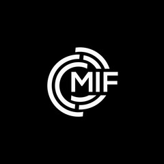 MIF letter logo design on black background.MIF creative initials letter logo concept.MIF vector letter design. - obrazy, fototapety, plakaty