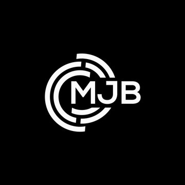 MJB letter logo design on black background.MJB creative initials letter logo concept.MJB vector letter design.