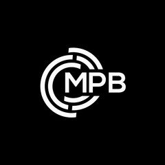 MPB letter logo design on black background.MPB creative initials letter logo concept.MPB vector letter design.