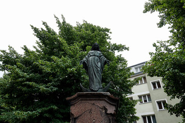 statue of a person , image taken in stettin szczecin west poland, europe