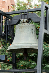 bell in church , image taken in stettin szczecin west poland, europe