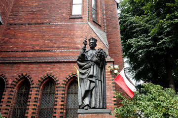 statue of st john of nepomuk , image taken in stettin szczecin west poland, europe